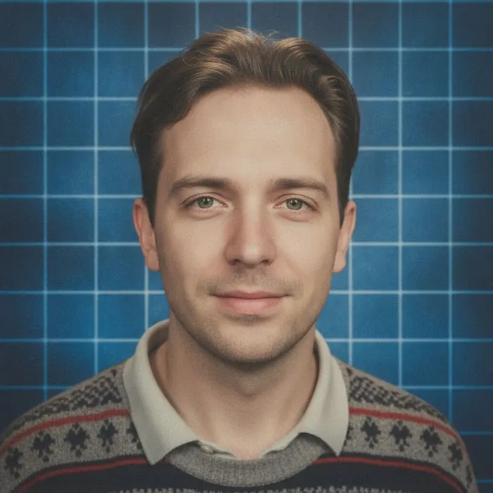 90s Yearbook pack example: a retro flash-on-film school portrait.